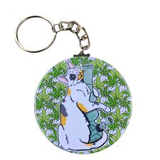 420 Calico Cat Keychain Handmade Stoner Gifts and Collectible Accessories picture