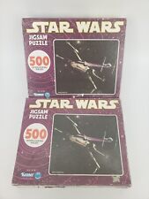 VINTAGE STAR WARS “SPACE BATTLE” JIGSAW PUZZLE 500 PIECES KENNER 1977 (LOT OF 2) picture