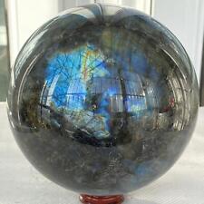 3800g Natural labradorite ball rainbow quartz crystal sphere gem reiki healing picture
