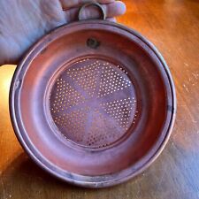Vintage Copper Colander Strainer Sieve Hanger French Country Farmhouse Cottage picture