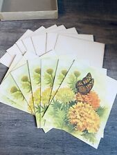 7 Vintage Butterfly and Floral Blank Cards with Envelopes  picture