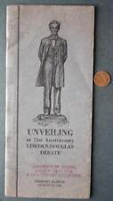 1929 Freeport Illinois Abraham Lincoln Douglas Debate statue unveiling booklet - picture