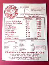 Classic Menu - Frank's Chicago Shrimp House Restaurant Menu - 4 Locations picture