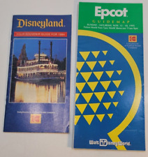 1984 Disneyland Park Souvenir Guide Brochure 1995 Epcot Guide Map Kodak picture