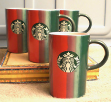 NEW Set of 4 STARBUCK'S Striped 10.5 oz Coffee Cup Mugs. GREAT PRICE picture