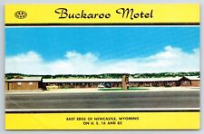 Postcard c1950 Buckaroo Motel Newcastle WY US 16 85 Vintage Cars picture