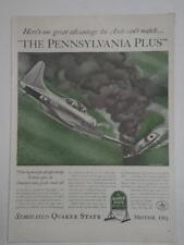 Magazine Ad* - 1942 - Quaker State Motor Oil - WW II - (#2) picture
