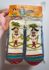 Vintage 70s Wonder Woman Toastee Socks 1979 Children’s DC Comics New Sealed Rare picture
