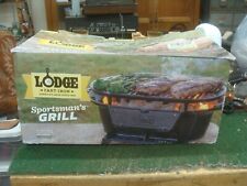 Lodge Cast Iron Sportsman’s Grill w/Handle - COMPLETE - with box - GOOD SHAPE picture