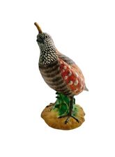 Bird Figurine Ceramic Colourful Quill Statue Mottahedeh Design Vintage Decor picture