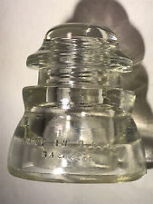 Vintage Hemingray - 45 Clear Glass Telephone Electric Pole Insulator Made in USA picture
