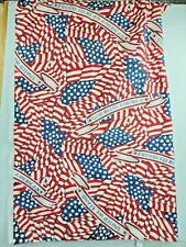 Vintage Owen RN 62027 American Flag 78 x 80 Patriotic Blanket USA Made picture