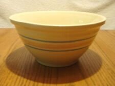 Vintage McCoy # 10 Pink Blue Stripe Mixing Bowl Ovenware USA picture