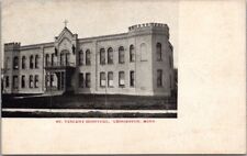 c1910s CROOKSTON, Minnesota Postcard ST. VINCENT HOSPITAL Building View / UNUSED picture