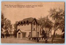 St. Francis Wisconsin WI Postcard Music House Gymnasium Catholic School c1910's picture