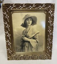 Vintage 1900’s Dorothy Gish Signed Photograph 8x10 Photo In 1940’s Metal Frame picture