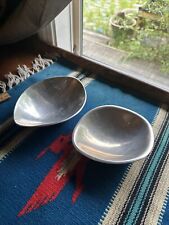 Lot If 2 Nambe 579 Serving Bowl Aluminum 1967  Mid Century Modern USA picture
