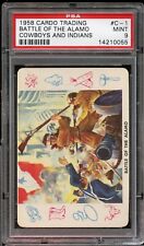 1958 Cardo Trading C-1 Battle of The Alamo Cowboys and Indians PSA 9 picture