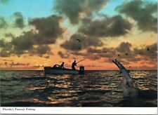 Postcard FL Fishing sunset picture