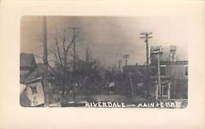 Dayton OH Riverdale Neighborhood~Main & Emmet St~Flood~House Tilted~1913 RPPC picture