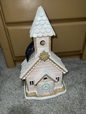 New Pink Victorian Light Up Gingerbread House Chapel Cute W Cupcakes Cashmere picture