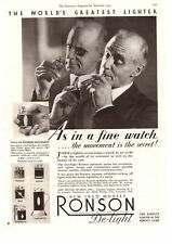 1929 Ronson The World's Greatest Lighter Art Metal Works Inc. Newark NJ Print Ad picture