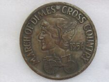 Vintage Antique March of Dimes 1956 Cross Country Medallion (Fighting Polio) picture