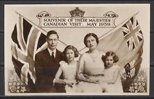 1939 Canada ~ Their Majesties Visit ~ KGVI & Queen Elizabeth & Princesses ~ RPPC picture