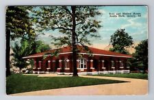 Quincy IL-Illinois, South Park, Shelter House, Antique Vintage Souvenir Postcard picture