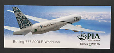 PIA Pakistan International Boeing 777-200LR Aircraft Sticker - Version 1 picture