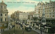 UK London Charing Cross Station autos Double Decker Bus 1924 Postcard 22-5361 picture