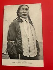 Vintage Post Card American Indian Iron Tail Famous Indian Chief Buffalo Nickel picture