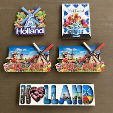 Lot of 5 Holland Souvenir Fridge Magnets picture