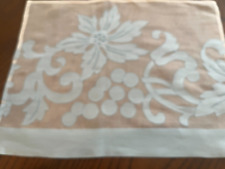 VTG MADEIRA PORTUGAL Hand Embroidery Applique Organdy  6 - Placemats  Light Blue picture