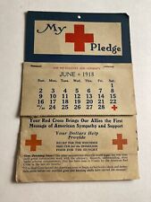 My Red Cross Pledge Calendar Coupon Book 1918 WW1 Wartime picture