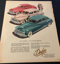 1948 Dodge Model Range - Vintage Original Color Print Ad / Wall Art - CLEAN picture