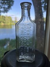 Geo. Wilbur - Apothecary - Freeport, ME - Maine Druggist Bottle - STAR & MOON picture