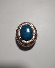 Vintage NONY Button Cover Deep Blue Turquoise  picture