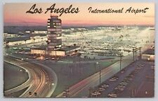 Postcard Sunset at Los Angeles International Airport, LAX Vintage picture
