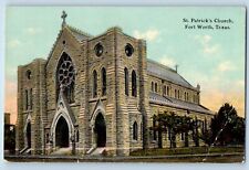 Fort Worth Texas TX Postcard St. Patrick's Church Exterior Chapel c1910 Vintage picture