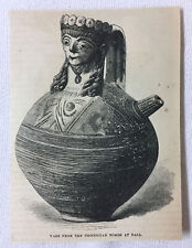 1872 magazine engraving~ VASE FROM THE PHOENICIAN TOMB AT DALI picture