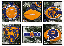 NFL Chicago Bears 6 Piece Holiday Christmas Tree  Ornament Set  ~ BRAND NEW ~ picture