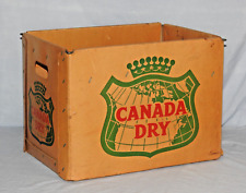 Vintage Canada Dry Cardboard and Metal 12 Quart Bottle Bottle Crate picture