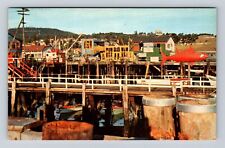 Monterey CA-California, Fisherman's Wharf, Antique Vintage Souvenir Postcard picture
