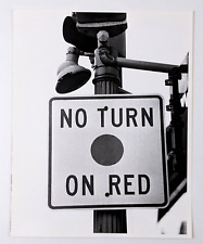 1979 No Turn on Red Traffic Street Sign Vintage Press Photo picture
