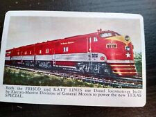 Texas Special Train Frisco Katy Lines Trade Card Electro-Motive General Motors picture