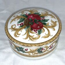 Mikasa Christmas Candy Dish Holiday Orchard Covered Trinket picture