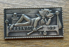 Vintage FASNACHT Signed Felix Muller Basel Switzerland 2” Pin Brooch 1959 picture
