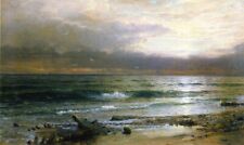 Oil painting Point-Judith-William-Trost-Richards-oil-painting-seascape with wave picture