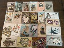 Lot of 23 Antique Greetings Vintage Postcards with Bird~BIRDS~ in sleeves-k-65 picture